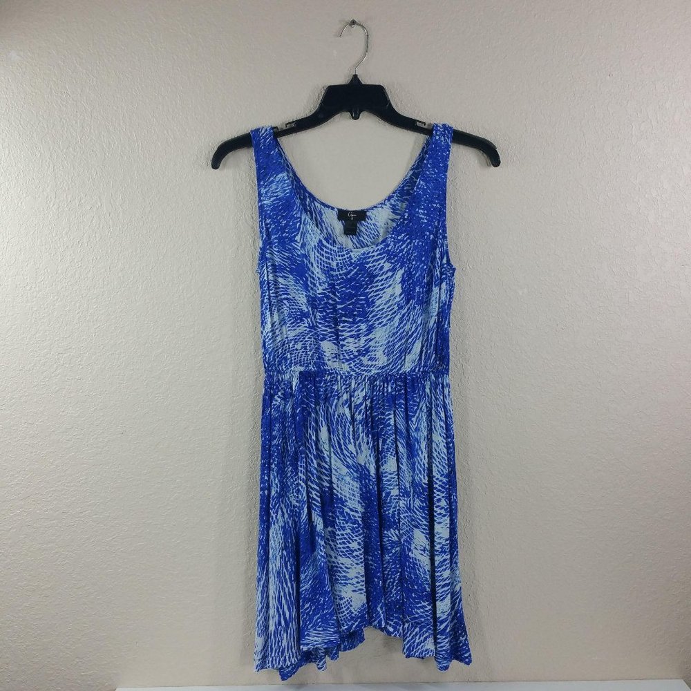 Aqua Women Midi Summer Dress White Blue/White